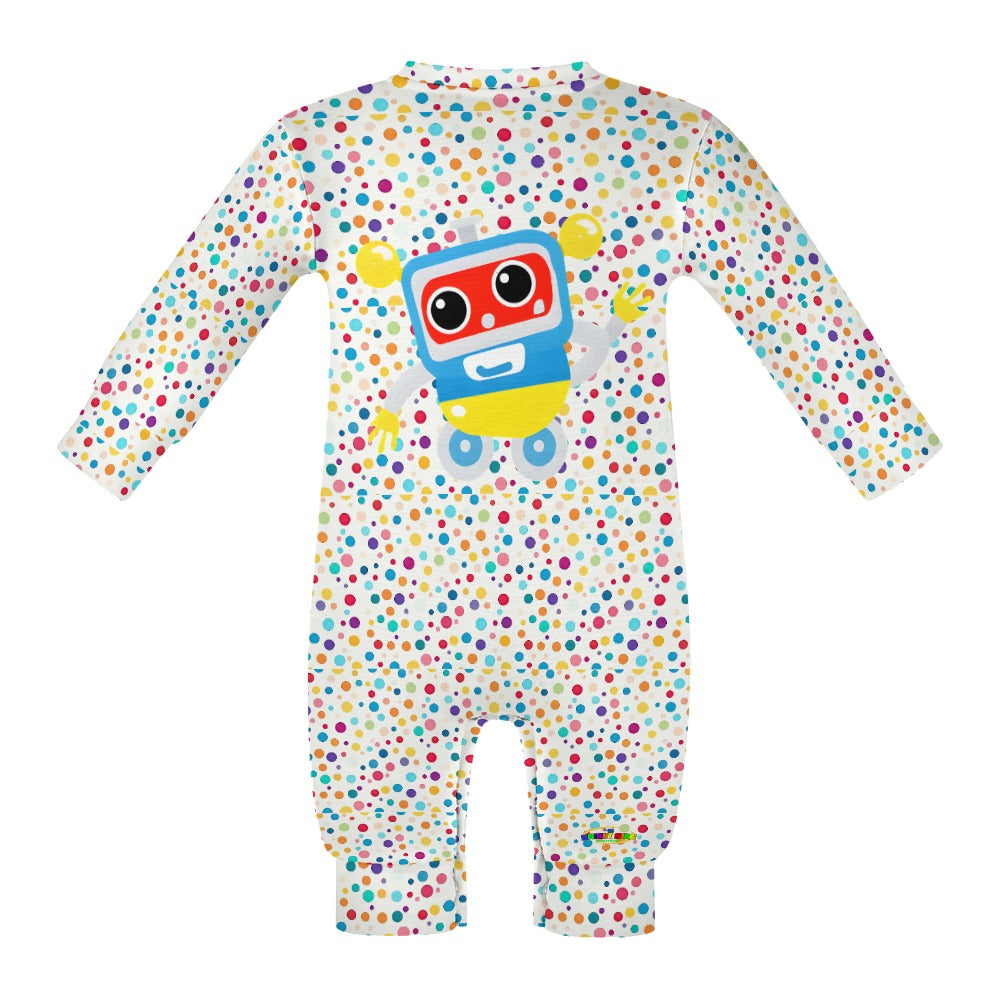 Cute Colourful Robot and Pattern Baby Romper -My Bright Side Clothing