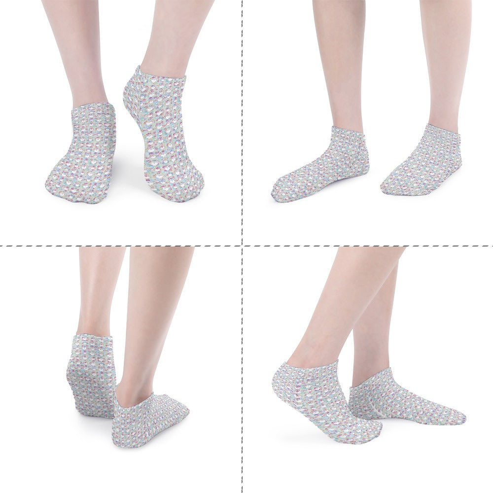 Pastel Heart Rainbow Pattern Children's Comfortable Socks -5 Pairs -MyBrightSideClothing