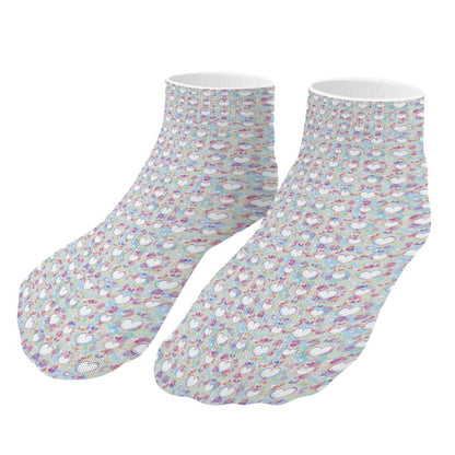 Pastel Heart Rainbow Pattern Children's Comfortable Socks -5 Pairs -MyBrightSideClothing