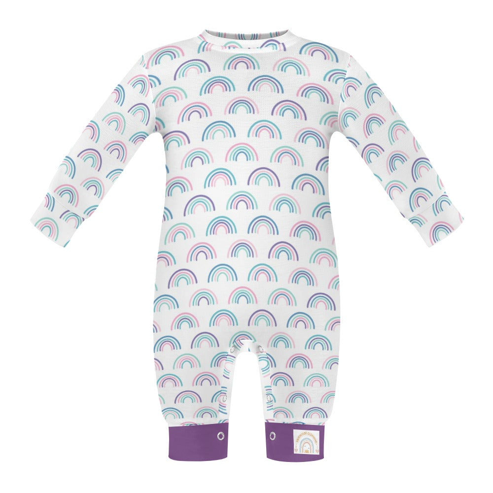 Cute Blue & Purple Rainbws Baby Romper