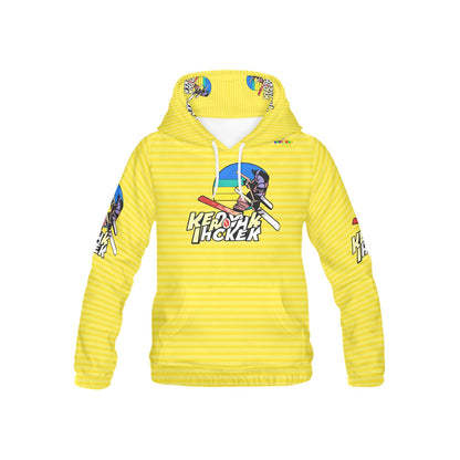 Yellow Snow Boarding Pattern and Graphic Children's Hoodie-My Bright Side Clothing