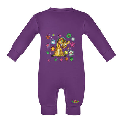 Cute Colourful Cartoon Giraffe Baby Romper-My Bright Side Clothing