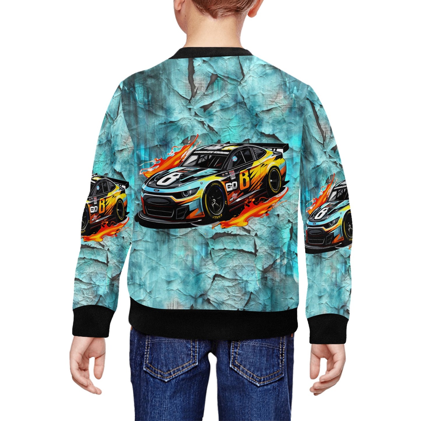 Vintage Sports Racing Car Children's Crew neck Sweatshirt  -My Bright Side Clothing