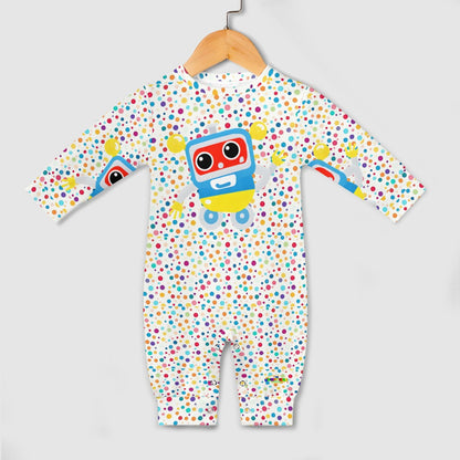 Cute Colourful Robot and Pattern Baby Romper -My Bright Side Clothing