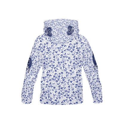 Beautiful Navy Blue Heart Pattern and Graphic-Children's Hoodie-My Bright Side Clothing