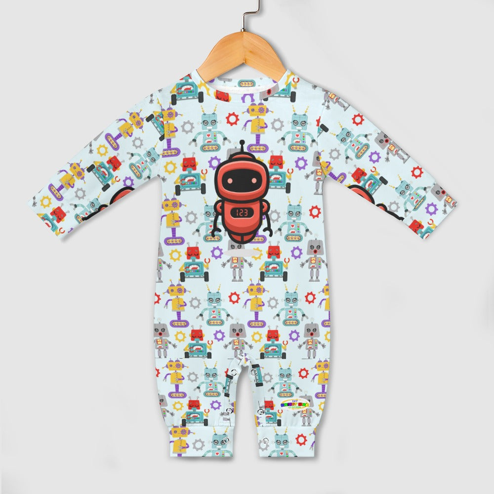 Cute Robots Pattern Baby Romper-My Bright Side Clothing