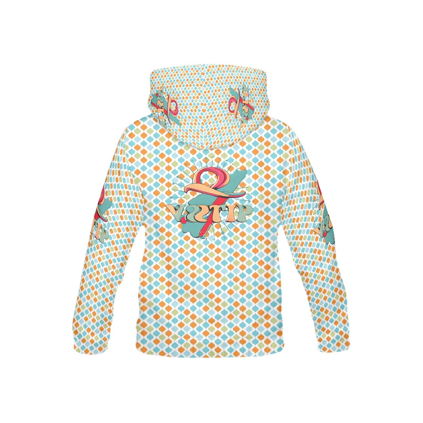 Pastel Retro Bright mind bright life subliminal message Pattern and Logo Children's Hoodie-My Bright Side Clothing