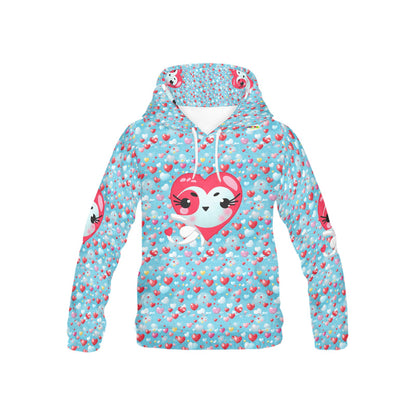 Beautiful Heart Pattern Children's Hoodie-My Bright Side Clothing