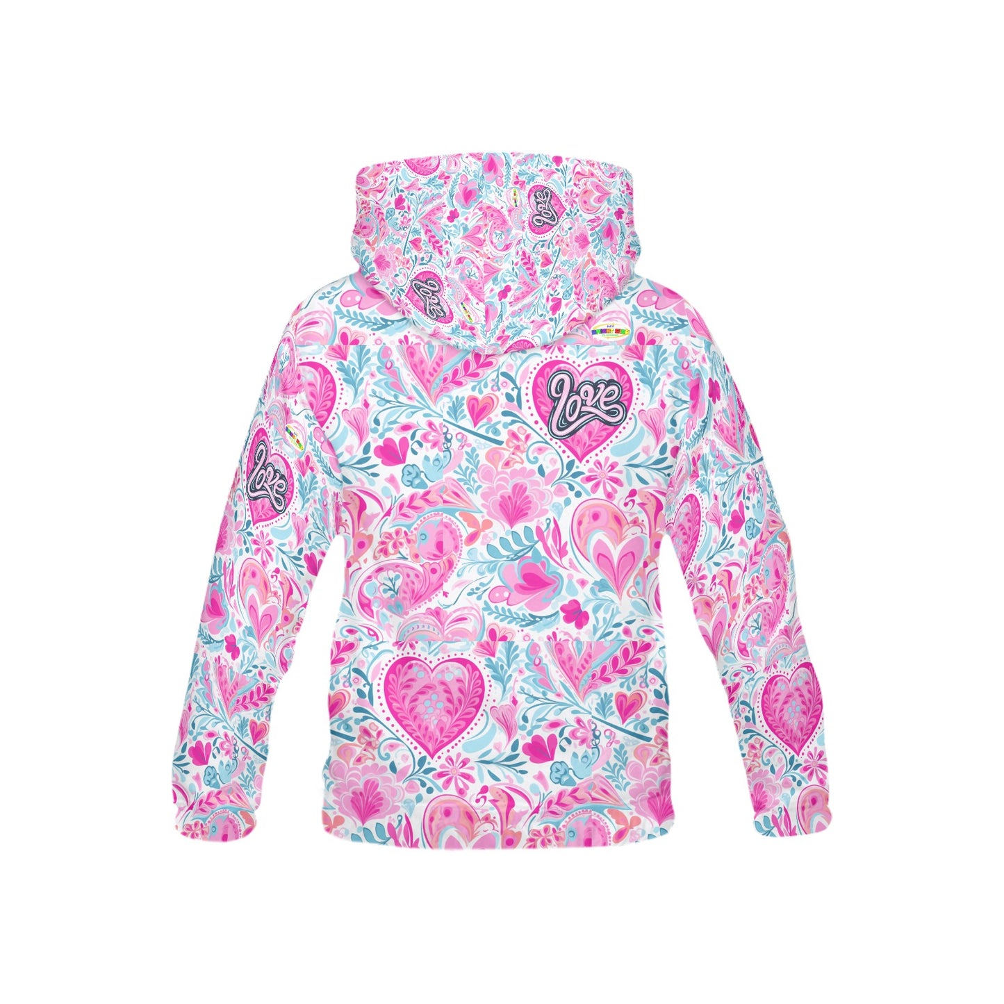 Beautiful Love Heart Pattern Children's Hoodie-My Bright Side Clothing