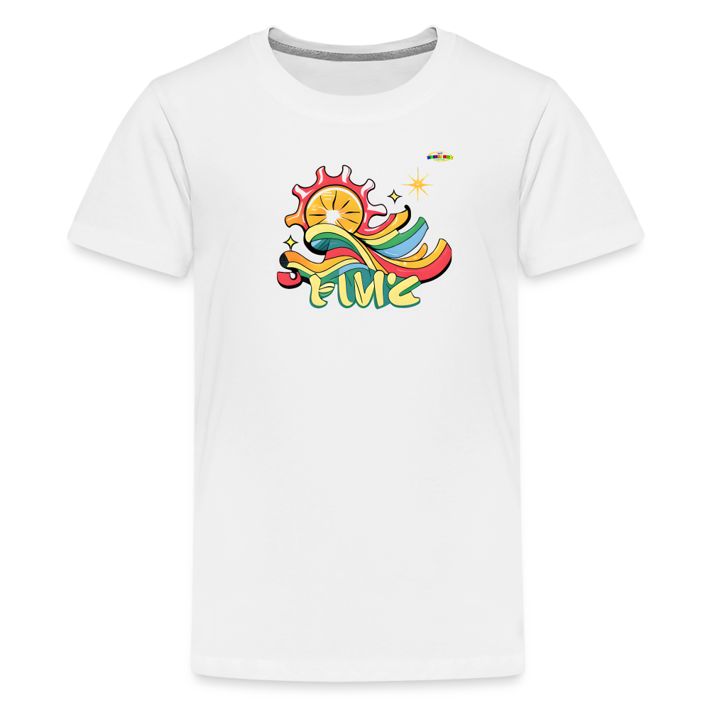 Summer Fun Logo Children's Premium T-Shirt -MyBrightSideClothing - white