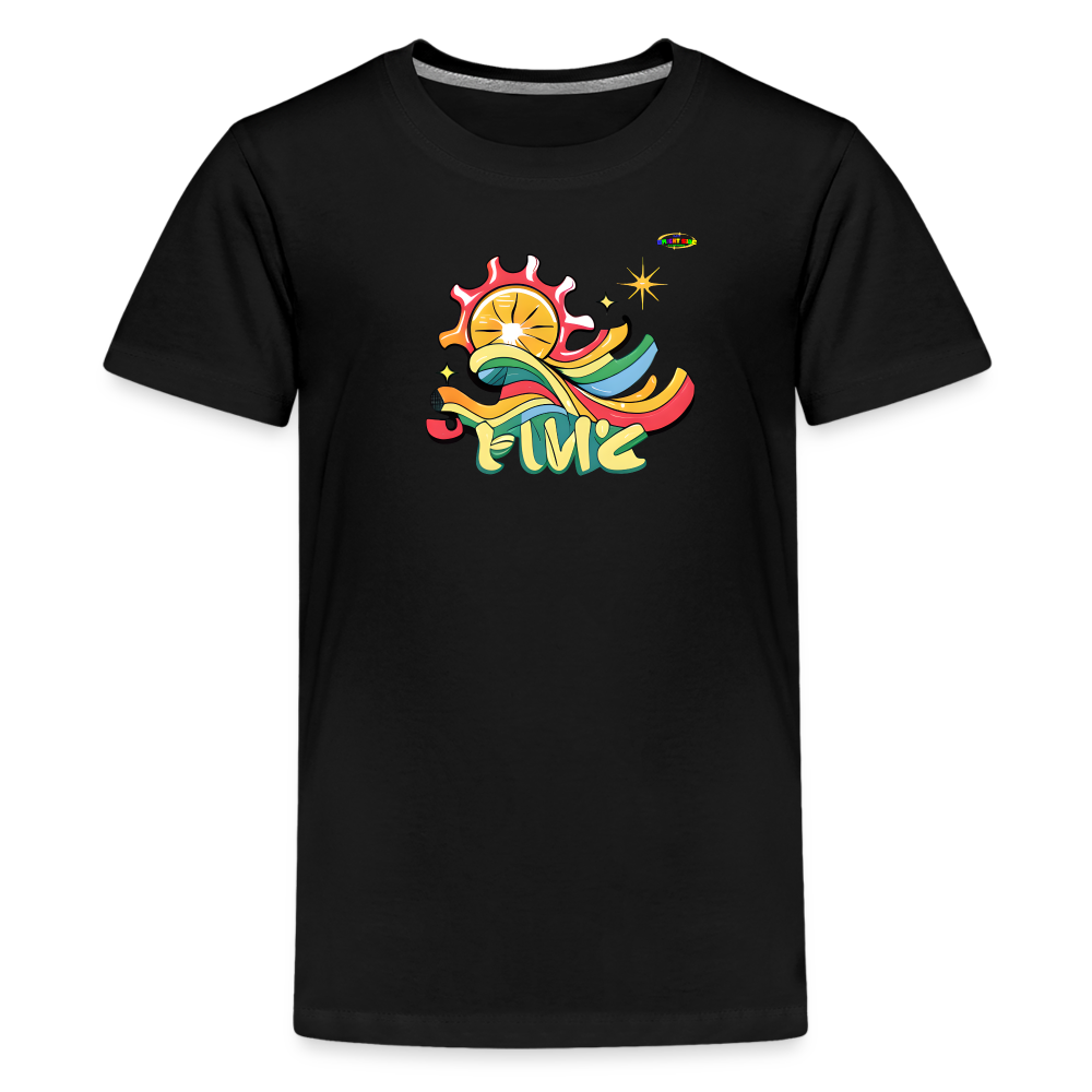 Summer Fun Logo Children's Premium T-Shirt -MyBrightSideClothing - black