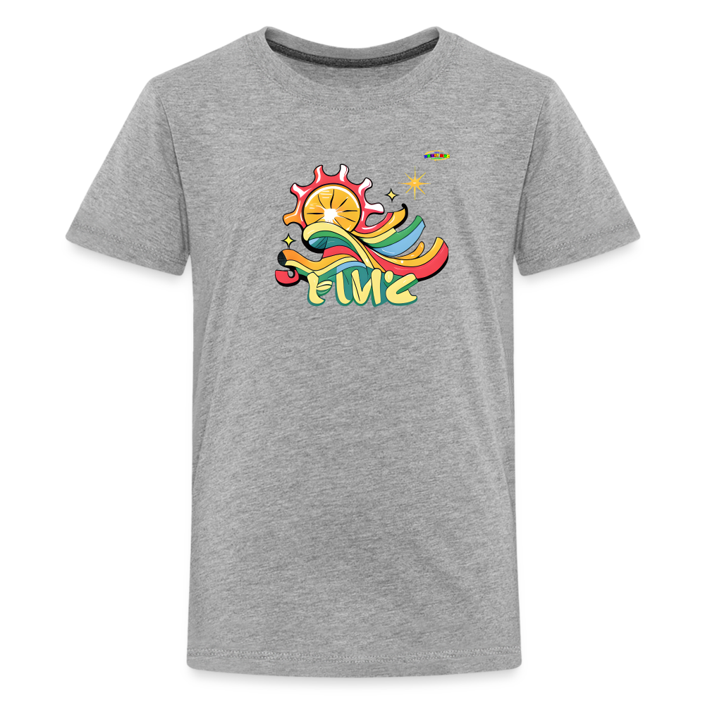 Summer Fun Logo Children's Premium T-Shirt -MyBrightSideClothing - heather gray