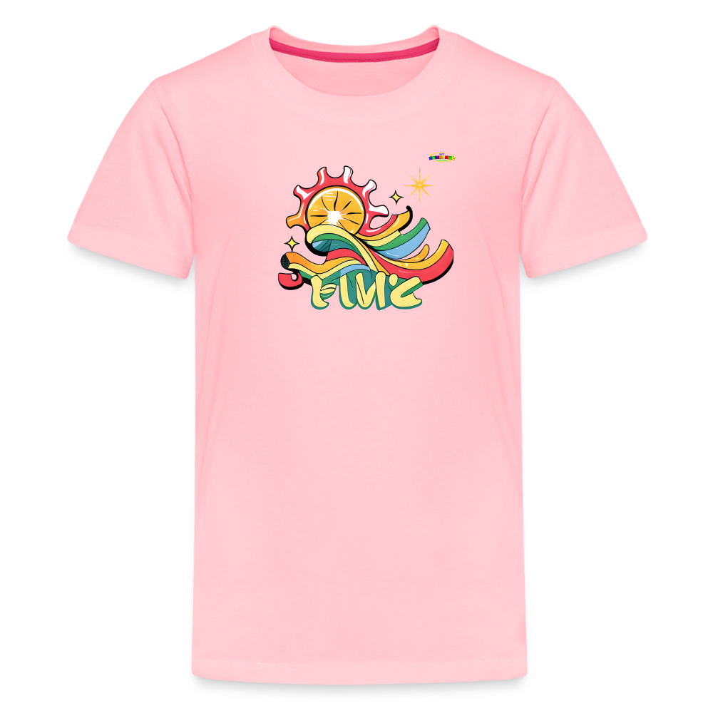 Summer Fun Logo Children's Premium T-Shirt -MyBrightSideClothing - pink