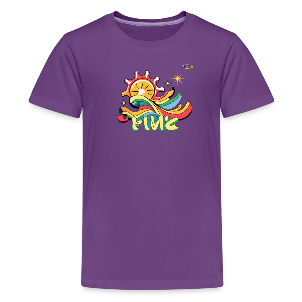 Summer Fun Logo Children's Premium T-Shirt -MyBrightSideClothing - purple