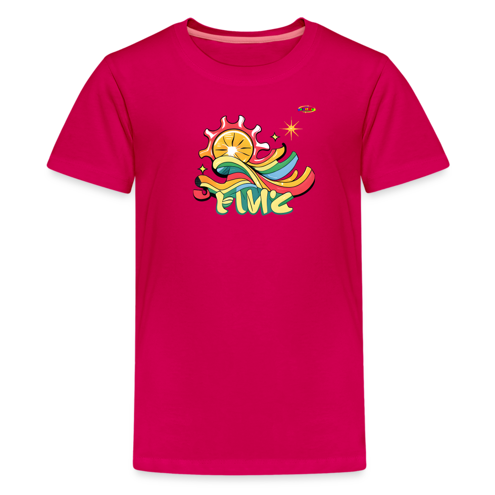 Summer Fun Logo Children's Premium T-Shirt -MyBrightSideClothing - dark pink