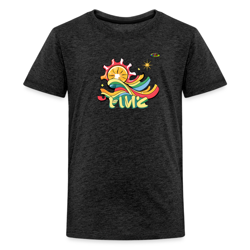 Summer Fun Logo Children's Premium T-Shirt -MyBrightSideClothing - charcoal grey