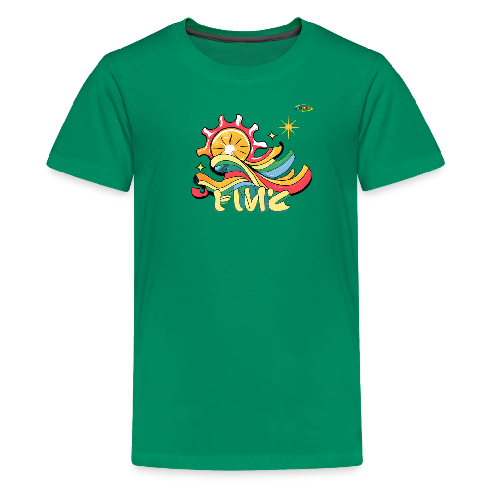 Summer Fun Logo Children's Premium T-Shirt -MyBrightSideClothing - kelly green