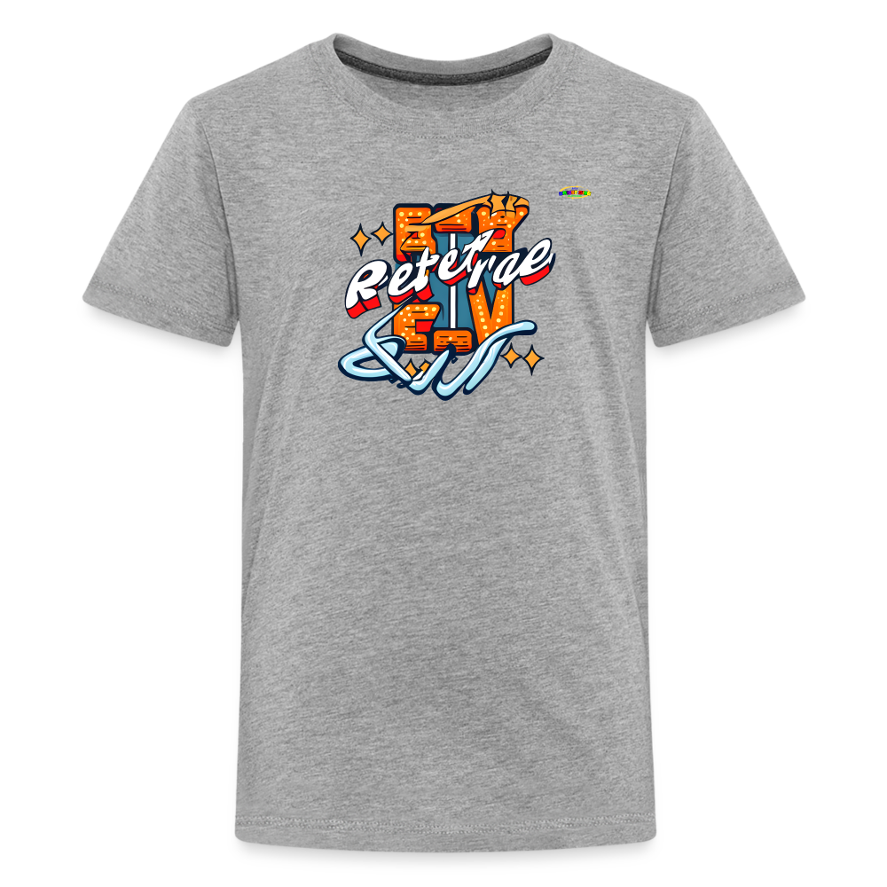 Retro Gamer Logo Children's Premium T-Shirt-MyBrightSideClothing - heather gray