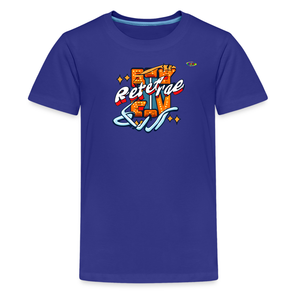 Retro Gamer Logo Children's Premium T-Shirt-MyBrightSideClothing - royal blue