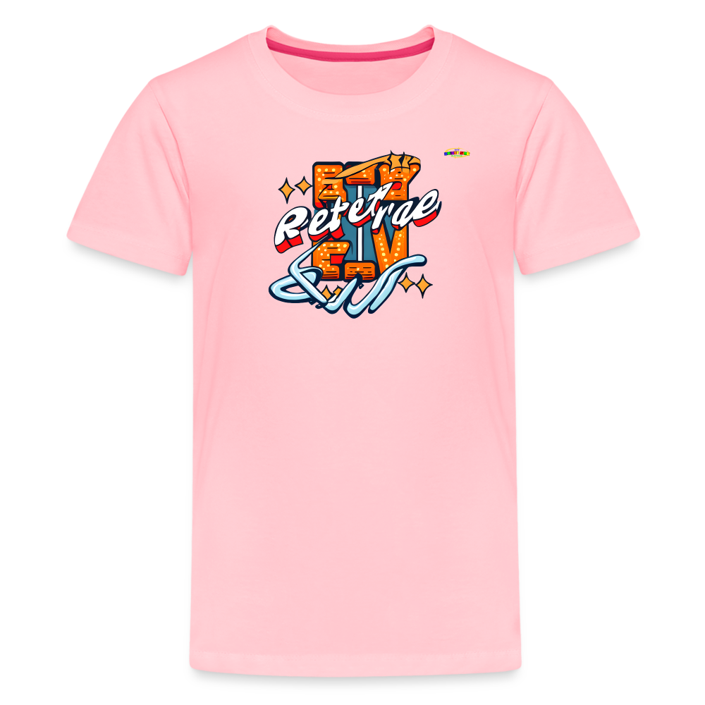 Retro Gamer Logo Children's Premium T-Shirt-MyBrightSideClothing - pink