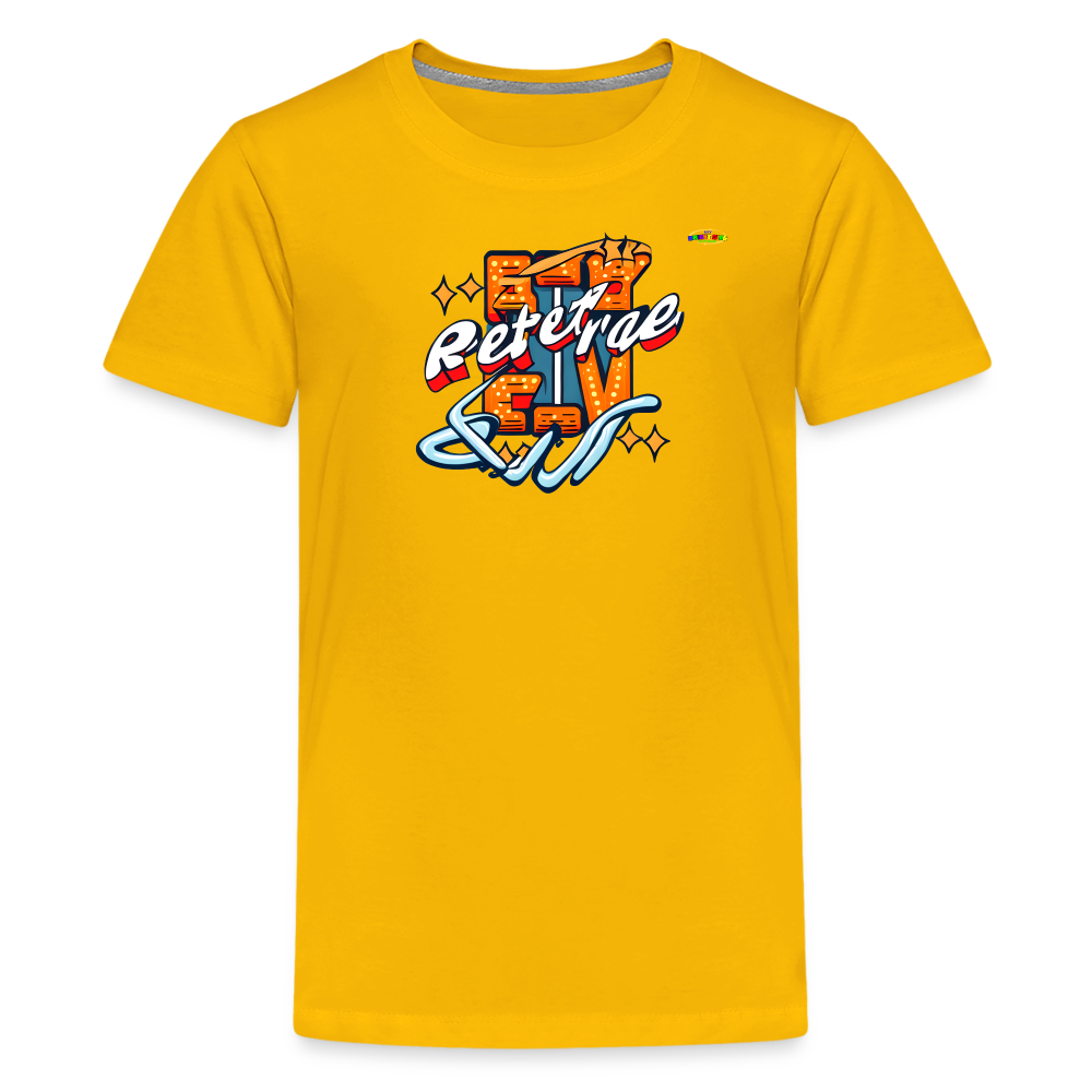 Retro Gamer Logo Children's Premium T-Shirt-MyBrightSideClothing - sun yellow