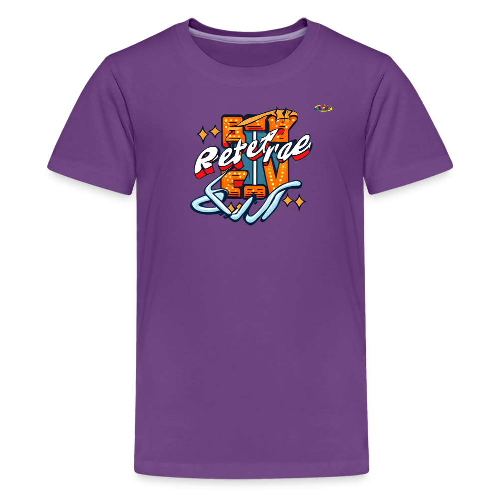 Retro Gamer Logo Children's Premium T-Shirt-MyBrightSideClothing - purple