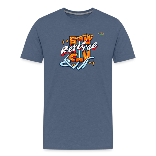 Retro Gamer Logo Children's Premium T-Shirt-MyBrightSideClothing - heather blue