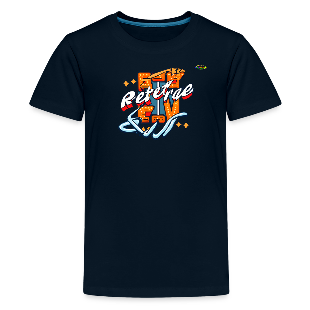 Retro Gamer Logo Children's Premium T-Shirt-MyBrightSideClothing - deep navy