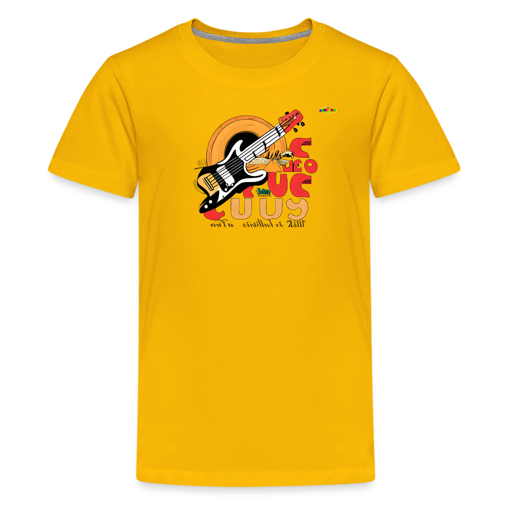 Retro Guitar Logo Children's Premium T-Shirt-MyBrightSideClothing - sun yellow