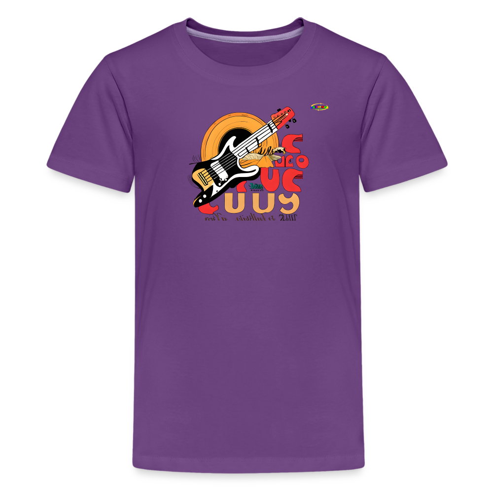 Retro Guitar Logo Children's Premium T-Shirt-MyBrightSideClothing - purple