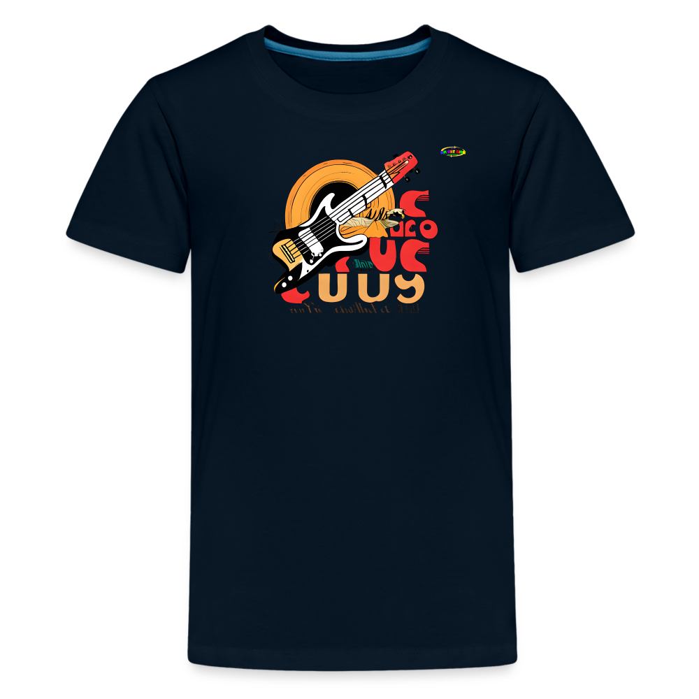 Retro Guitar Logo Children's Premium T-Shirt-MyBrightSideClothing - deep navy