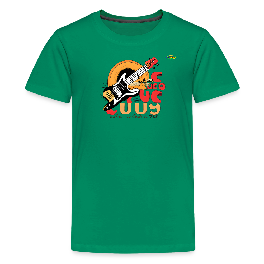 Retro Guitar Logo Children's Premium T-Shirt-MyBrightSideClothing - kelly green