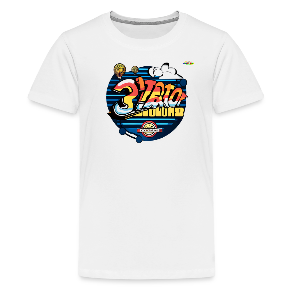 Retro Travel Logo Children's Premium T-Shirt-MyBrightSideClothing - white