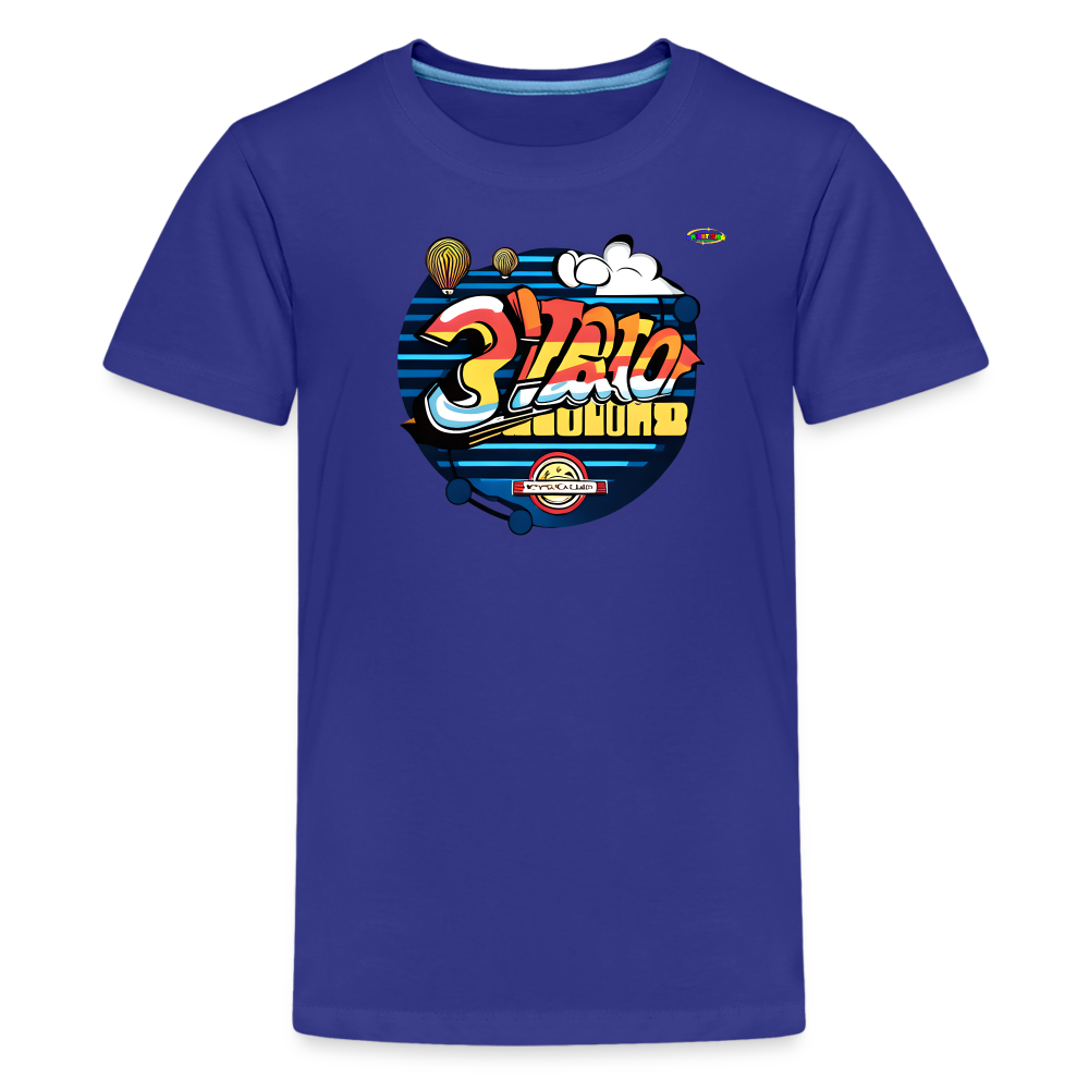 Retro Travel Logo Children's Premium T-Shirt-MyBrightSideClothing - royal blue