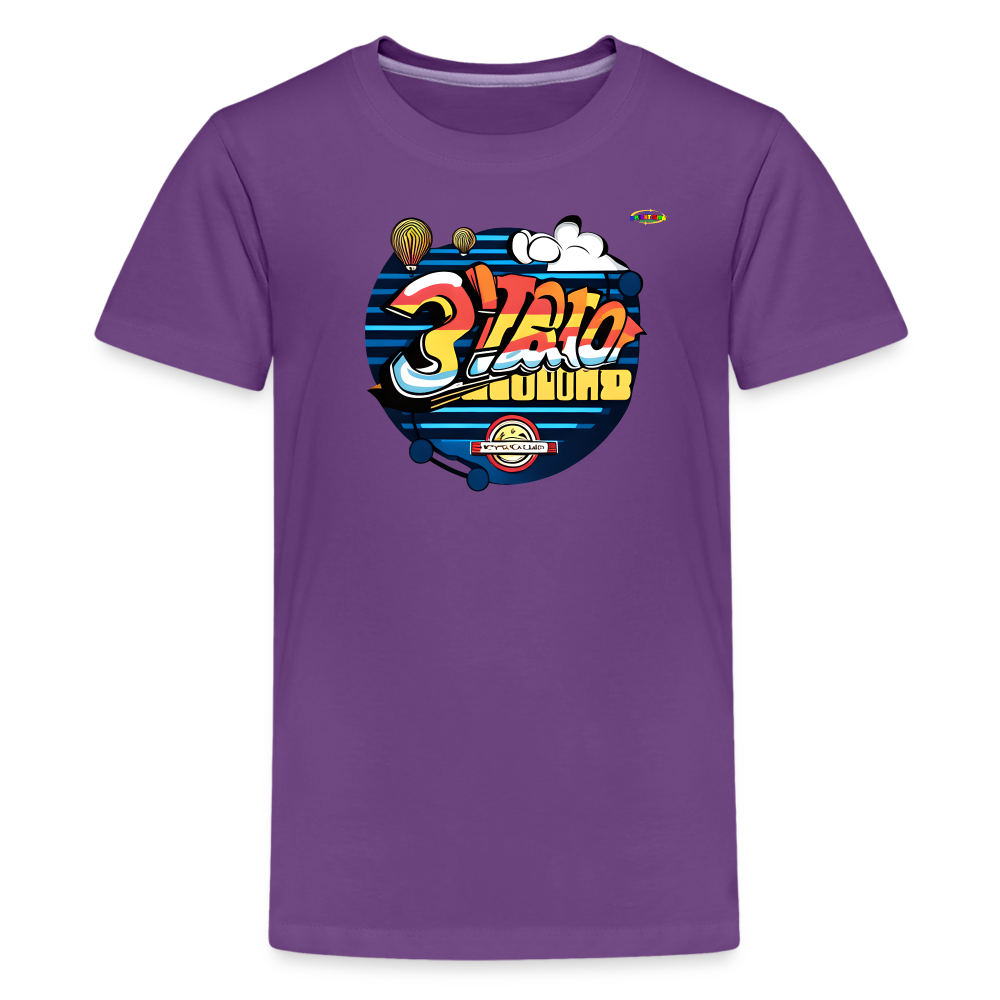 Retro Travel Logo Children's Premium T-Shirt-MyBrightSideClothing - purple