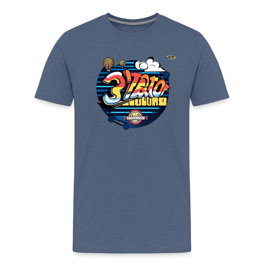 Retro Travel Logo Children's Premium T-Shirt-MyBrightSideClothing - heather blue