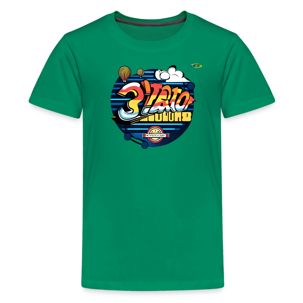 Retro Travel Logo Children's Premium T-Shirt-MyBrightSideClothing - kelly green