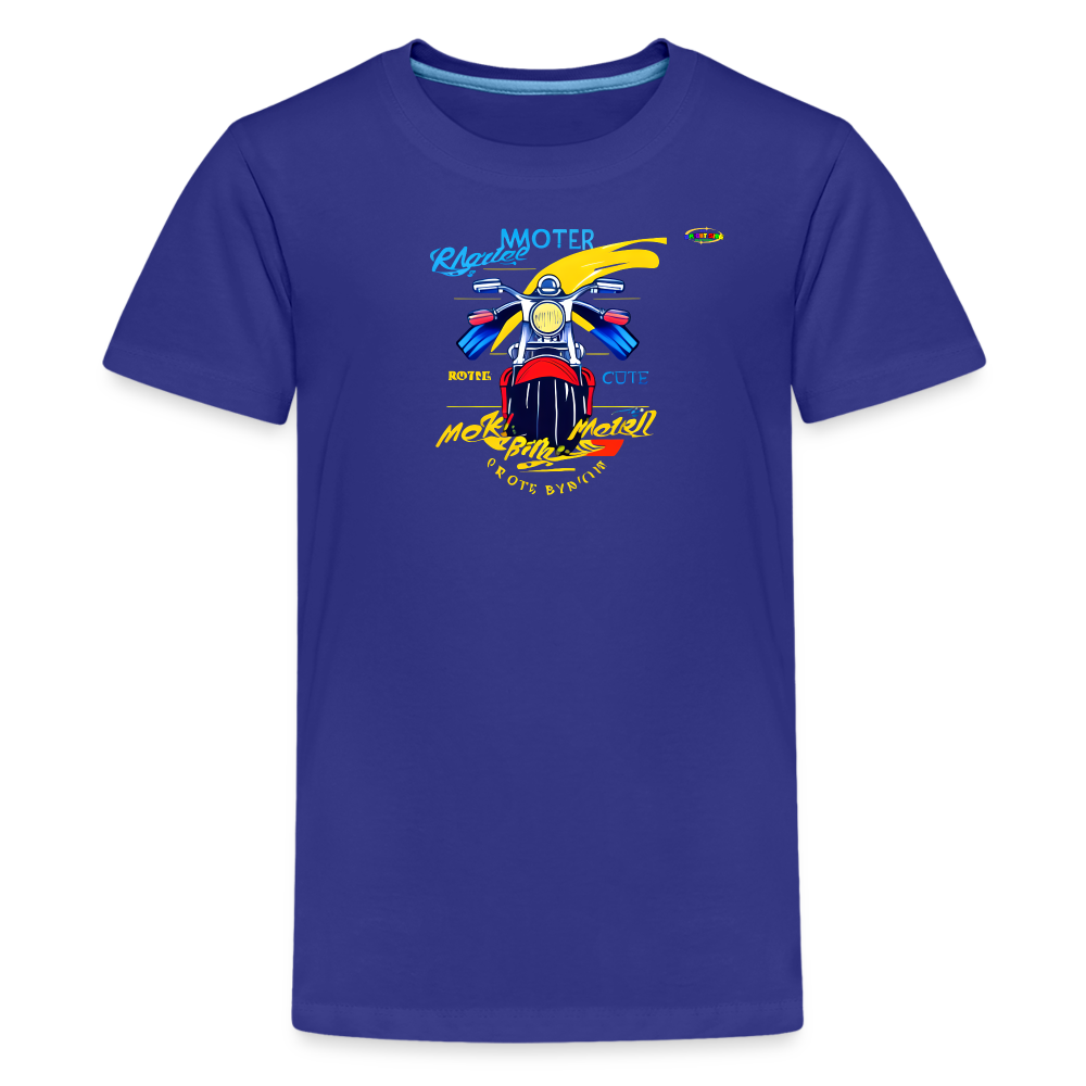 Motorcycle Logo Children's Premium T-Shirt -MyBrightSideClothing - royal blue