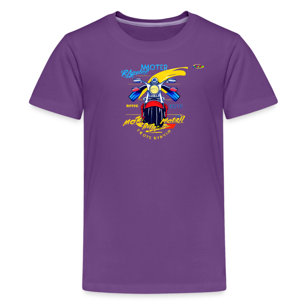 Motorcycle Logo Children's Premium T-Shirt -MyBrightSideClothing - purple