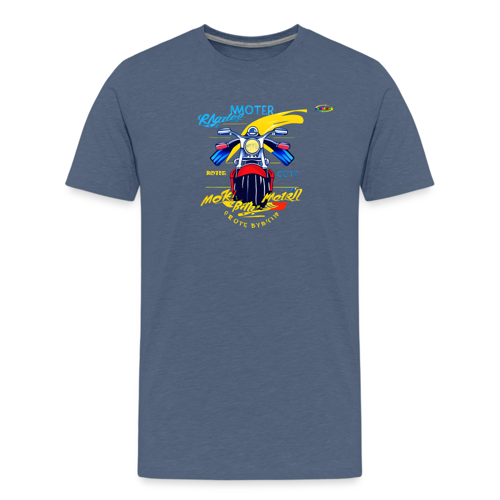 Motorcycle Logo Children's Premium T-Shirt -MyBrightSideClothing - heather blue