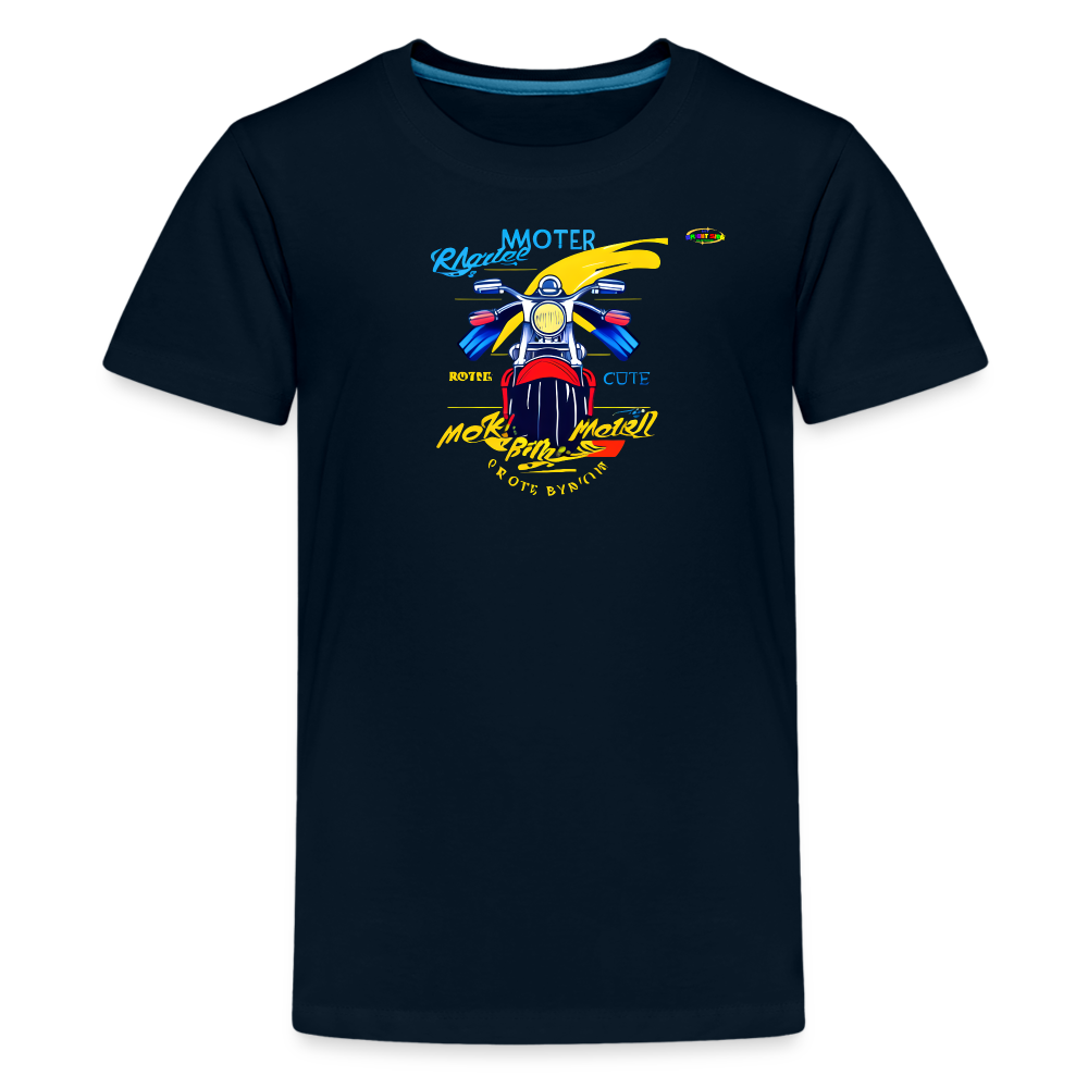 Motorcycle Logo Children's Premium T-Shirt -MyBrightSideClothing - deep navy