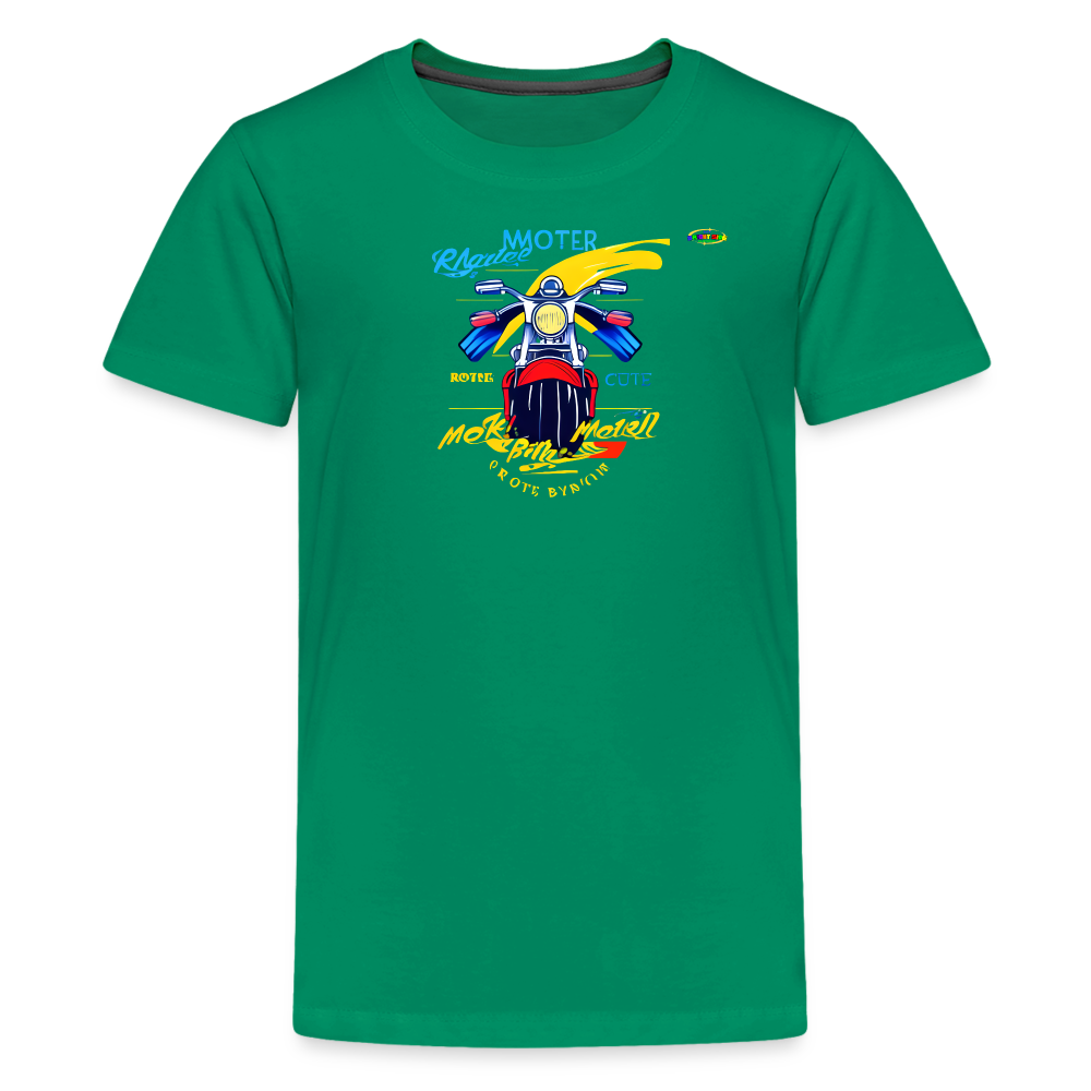 Motorcycle Logo Children's Premium T-Shirt -MyBrightSideClothing - kelly green