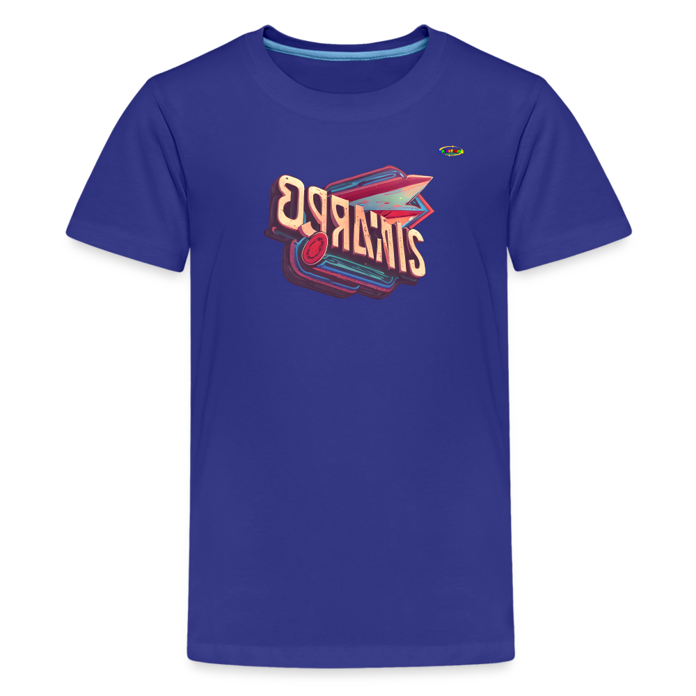 Super Retro 3D Logo Children's Premium T-Shirt -MyBrightSideClothing - royal blue