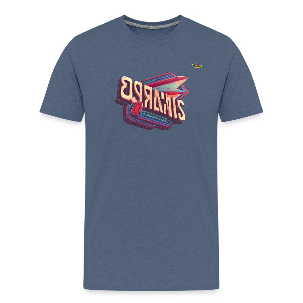 Super Retro 3D Logo Children's Premium T-Shirt -MyBrightSideClothing - heather blue