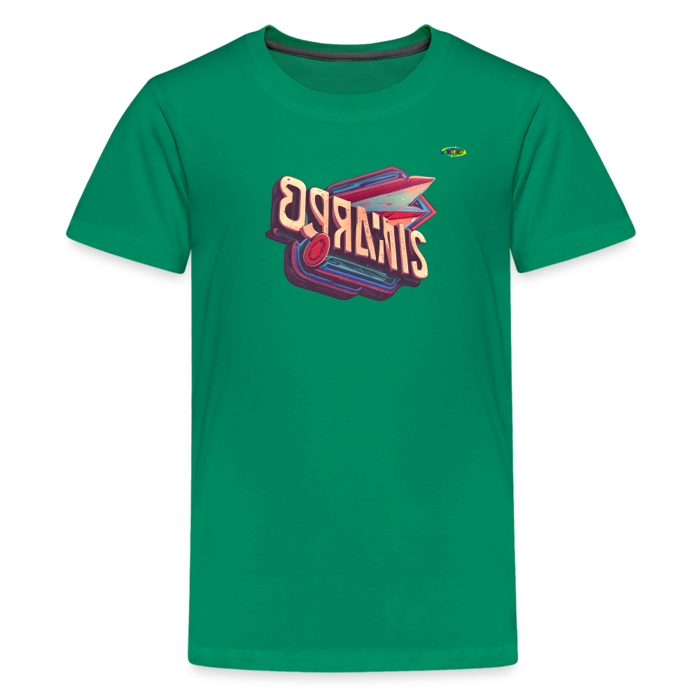 Super Retro 3D Logo Children's Premium T-Shirt -MyBrightSideClothing - kelly green