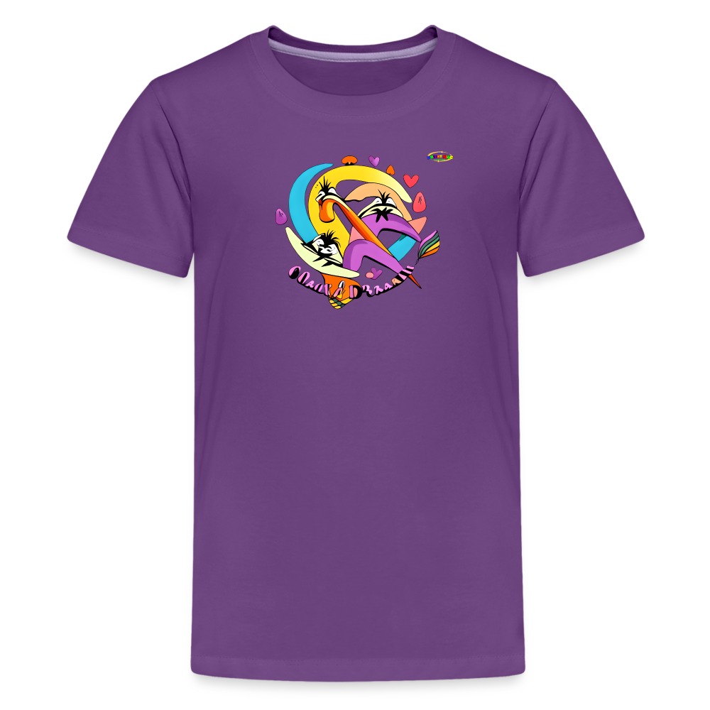 Fast and Colourful Logo Children's Premium T-Shirt -MyBrightSideClothing - purple