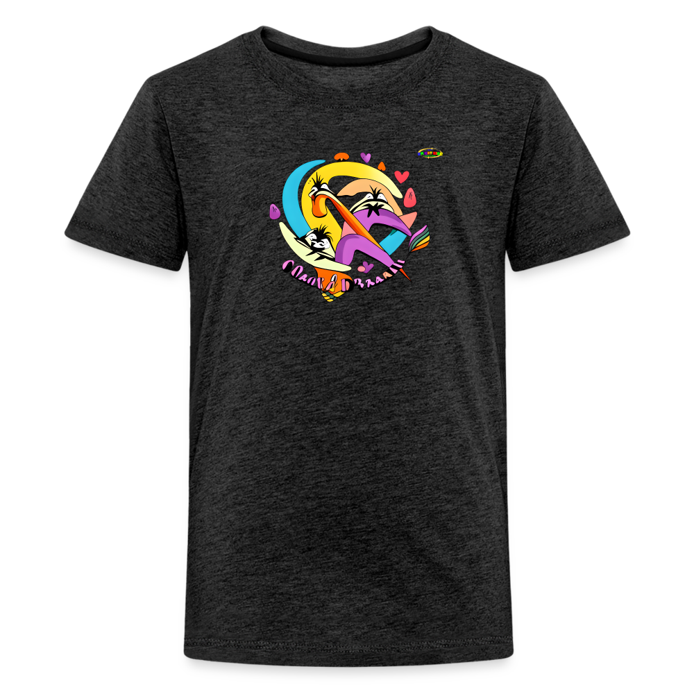 Fast and Colourful Logo Children's Premium T-Shirt -MyBrightSideClothing - charcoal grey