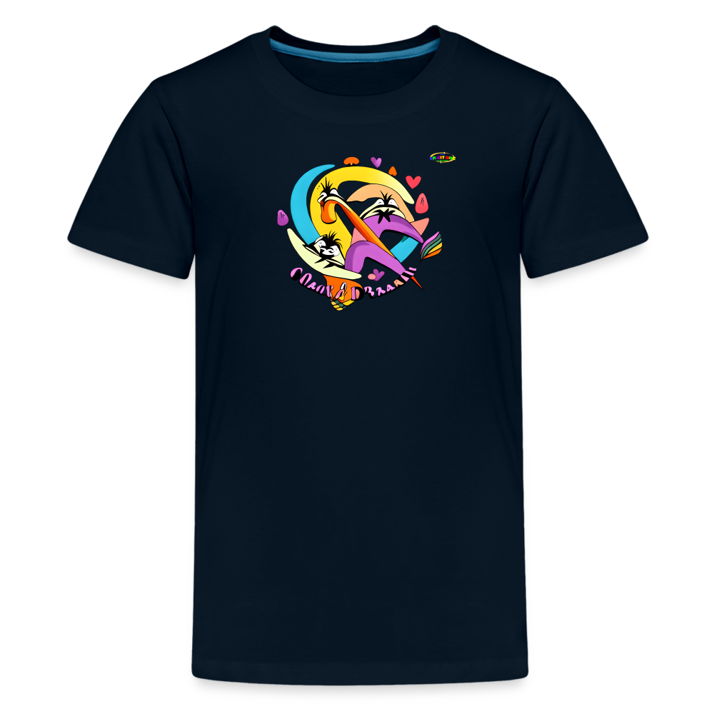 Fast and Colourful Logo Children's Premium T-Shirt -MyBrightSideClothing - deep navy