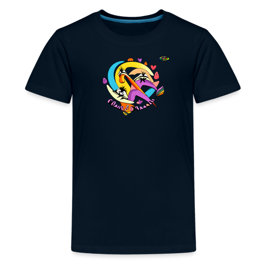 Fast and Colourful Logo Children's Premium T-Shirt -MyBrightSideClothing - deep navy