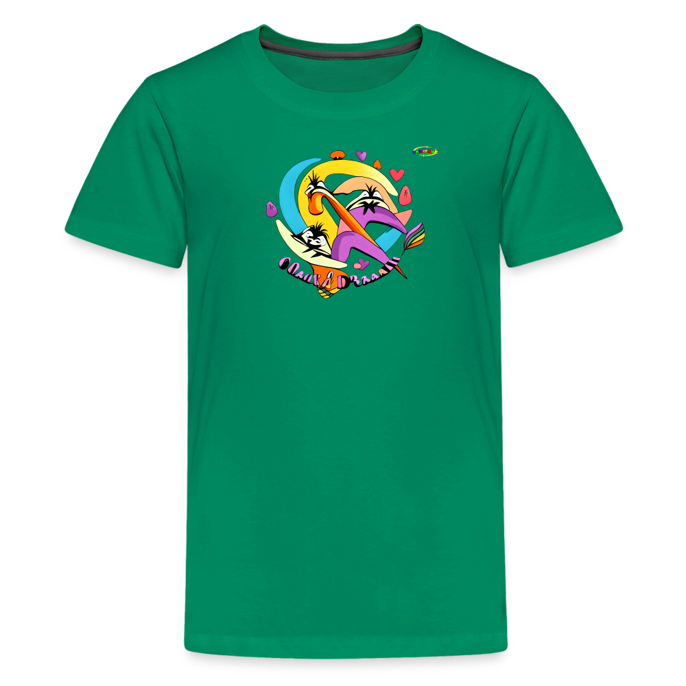 Fast and Colourful Logo Children's Premium T-Shirt -MyBrightSideClothing - kelly green